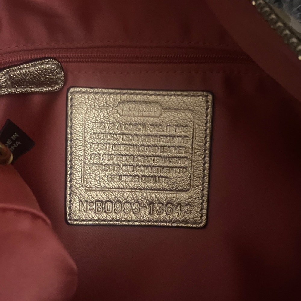 EUC Vintage Gold COACH Signature Hobo - Picture 6 of 7